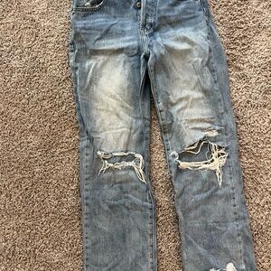 Pistola Women Light Blue Distressed Skinny Jeans